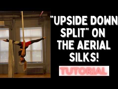 Upside Down Split from a Dancer Wrap on the Aerial Silks (Tutorial!)