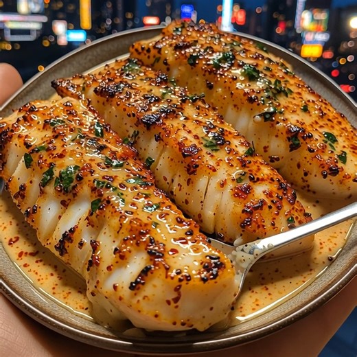 Garlic Butter Cod Strips with Sweet Chili Lime Sauce (Full recipe in 💬) | Lora Chef