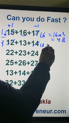 Adding three Consecutive number quickly