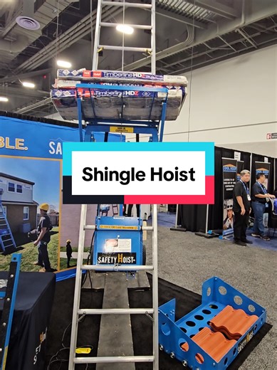 Safety Hoist EH-500 electric ladder hoist with 500lb capacity. #roofer #roofing #roofershelper