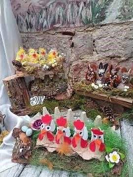 DIY/ Alles aus Eierkarton 🥀🐇⚘️🐓Basteln sooo easy