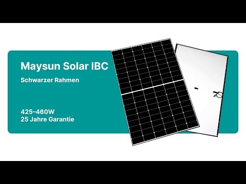 Maysun Solar IBC PV-Modul | Schwarzer Rahmen | 425-460W | 182mm 108 Zellen