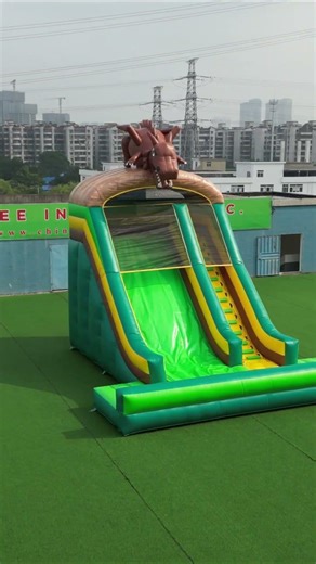 This dinosaur slide is so cool! #awesome #inflatableslide #inflatable #slide