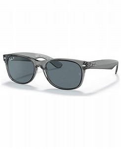 Ray-Ban Unisex New Wayfarer Classic 55 Polarized Low Bridge Fit Sunglasses, RB2132F55-P - Macy's