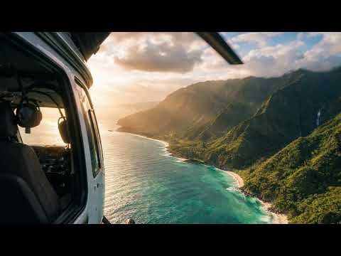 Helicopter Overflight – Aerial Engine Noise & Coastal Panorama – Deep Sleep, Relax and Focus 8 Hours