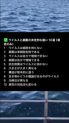 ウイルスと細菌の決定的な違い