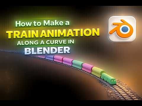 How to Make a Train Animation Along a Curve in Blender | Easy Follow Path Tutorial