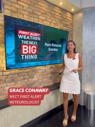 (7/31/26) ☀️⛈️ Enjoy the sunshine Friday and Saturday, because Sunday is bringing a big shift. Download the WECT weather app to track when storms are expected to roll in. #wect #weather #forecast #northcarolina