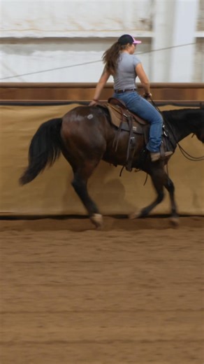 Want your horse to lope in a relaxed manner with cadence? You've got to practice loping. There are no shortcuts. Get a behind-the-scenes look at a colt starting training session at the ranch. Watch the full training session “Training Session # 2: Riding” now on the NWC website or the DUH app. #applythemethod | Downunder Horsemanship