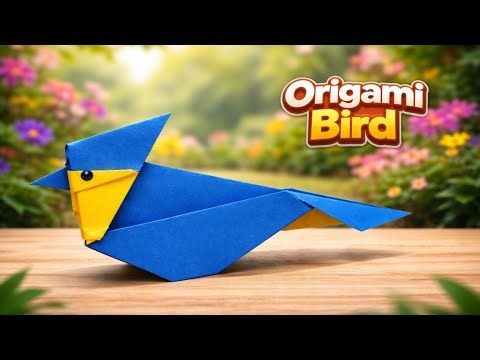 Easy Origami Cardinal Bird 🐦 | Step-by-Step Paper Craft Tutorial