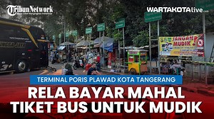 2.8K views · 12 reactions | Solikun Rela Bayar Mahal Tiket Bus untuk Mudik dari Tangerang WARTA KOTA, TANGERANG - Terminal Poris Plawad Kota Tangerang mulai kebanjiran para pemudik. Satu di antaranya yakni Solikun yang hendak pulang ke kampung halamannya. | Wartakota | Facebook