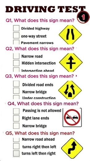 Driving test practice #quiz #quiz #ontariog1test #drivingexam #torontolife