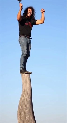 On Top of a Tree Using a Pan to Defend Myself from a Lioness | AI Video Transformation with AiCasso