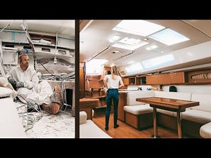 turning SALVAGE BOAT into our TINY HOME | Expedition Evans 33