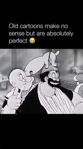 Moviezclip on Instagram: "@laughing_anywhere could watch this all damn dah 😂 🎬 Popeye the Sailor Man (1930s) There’s something strangely hypnotic about early Popeye cartoons — they make almost no logical sense, yet feel perfectly complete as little worlds of their own. The animation bends reality like rubber: arms stretch, bodies warp, physics politely steps aside, and none of it needs explanation. Popeye himself isn’t a polished hero; he’s rough, mumbling, stubborn, and oddly human, gaining s