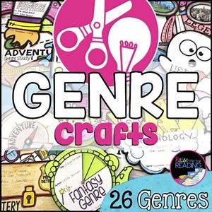 Genre Crafts: Low Prep, Printable Reading Response, Book Genres Study Activity
