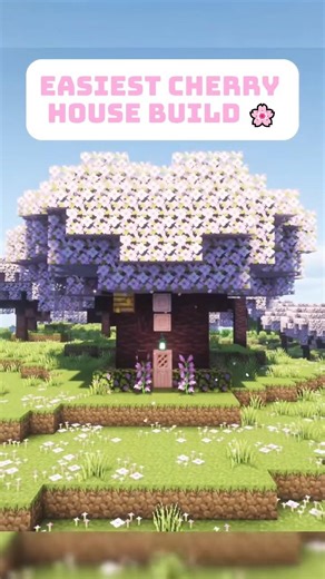 Easiest cherry house build in Minecraft (upgrade build) #minecraft #minecrafttutorial #firtana