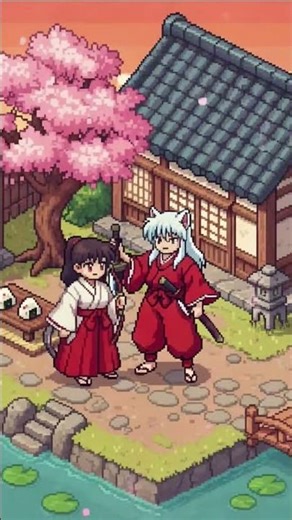 Inuyasha pixalted Animation. #blender3d