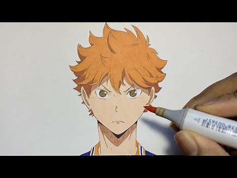 How to Draw Hinata Shoyo Easy - Haikyuu (Haikyū!! / ハイキュー!!)