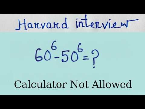 Harvard University Admission Interview Math Question | No Calculator Allowed