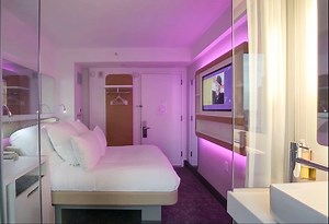 Ever wondered what makes our SmartBed so special? It can move seamlessly from a sofa to a Queen-size bed at the touch of a button! | YOTEL Glasgow