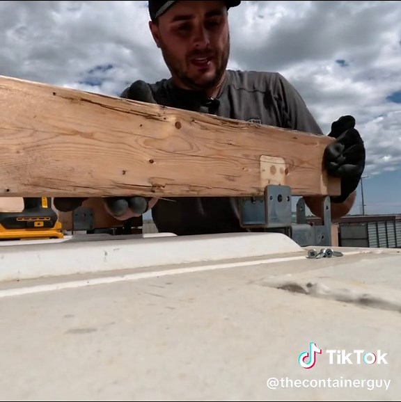 Exterior Wood Framing For Your Shipping Container! #framing #diy #constructiontiktok