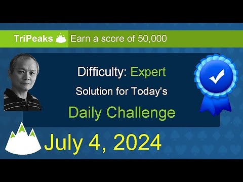 Microsoft Solitaire Collection: TriPeaks - Expert - July 4, 2024