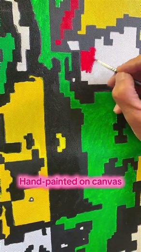 TITLE:EVERY PIXEL TAKES TIME | Bob Marley Painting Process