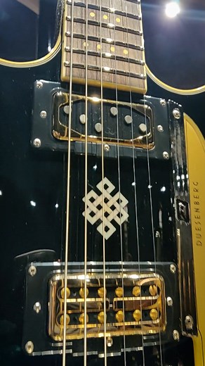 Hey Joe, whaddya know? Beautiful detail and styling on the incredible Duesenberg Alliance Joe Walsh Signature. This gorgeous guitar features many different details relating to Joe's style and interests. The inlay on the fingerboard spells out his name in Morse code, representing his passion for radio. Additionally, the Tibetan knot between the pickups has such personal meaning to Joe that he has it as a tattoo. Catch it in-store or online at ⤵ https://www.megamusiconline.com.au/product/duesenber