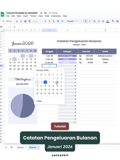 Tutorial Catatan Keuangan Bulanan di Google Sheets