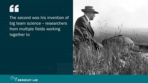 Ernest O. Lawrence brought together groundbreaking tech AND teams. His cyclotron accelerated particles; his collaborative approach accelerated solutions and continues to do so today. Working together works! More on EOL ⬇️ https://www.lbl.gov/ernest-orlando-lawrence/ | Berkeley Lab