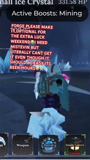 #forge PLEASE FORGE I NEED THE NEXT PICKAXE