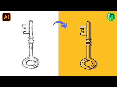 How to draw a Key in adobe illustrator | Key Icon Vector Tutorial