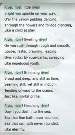 THE RIVER POEM (9TH STANDARD)