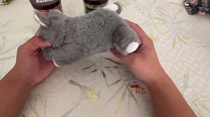 Farting Hippo Plush Toy – Funny Squeeze Animal Toy with 6 Hilarious Fart Sounds, Soft and Cuddly Gag Gift for Adults, White Elephant, Birthday, Office Pranks and Party Decor