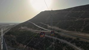 Agadir cable car linking the Kasbah of Agadir oufella and the city of Agadir.