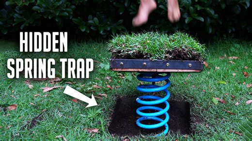 I Made a Spring Trap that Breaks Your Legs!