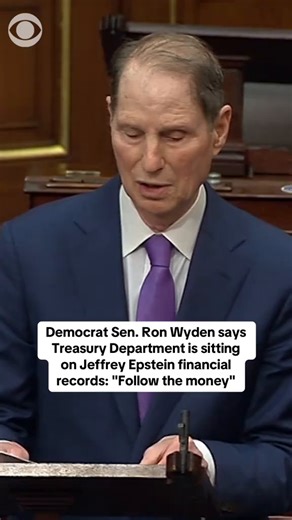 Senator Ron Wyden (D-OR) said Thursday on the Senate floor that the Treasury Department is sitting on financial records belonging to convicted sex offender Jeffrey Epstein, alleging there's a file detailing 4,725 wire transfers and almost $1.1 billion flowing out of one of Epstein's bank accounts. "If you ask me, that is more than 4,000 potential lines of investigation right there," Wyden said. | CBS News