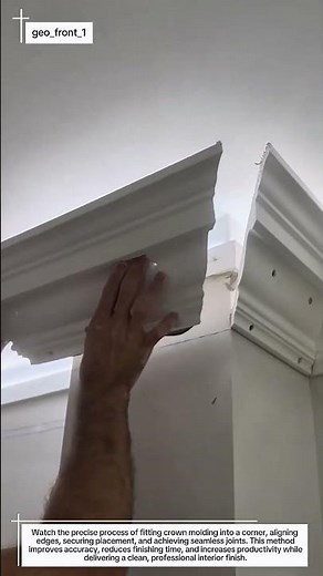 Perfect Crown Molding Corner Installation | Clean Joints & Pro-Level Plaster Techniques
