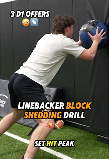 Love this block shedding drill for linebackers🏈🔥 | Linebacker Drills
