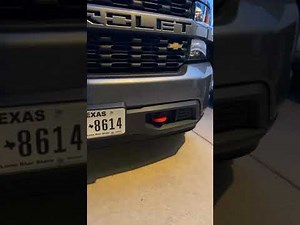 2020 Chevy Silverado red tow hooks and upgrades.