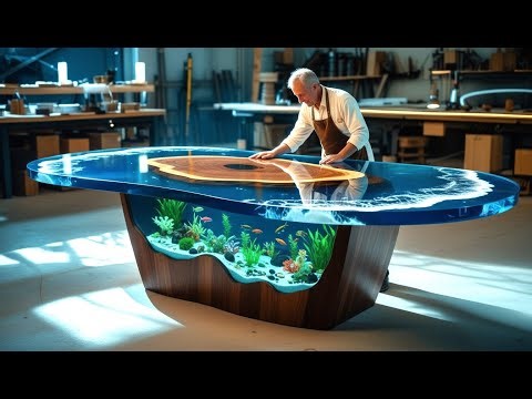 I Saved $5,000 by Building a Real Fish Tank Table || A True Masterpiece of Wood & Epoxy