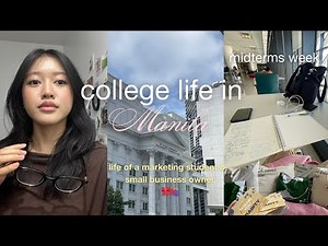 uni vlog 🎧 introvert diaries, midterms week in DLSU, productive college vlog 📑