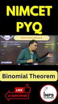 NIMCET PYQ Binomial Theorem | Most Important Questions Explained by Nitin Sir