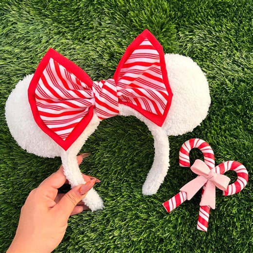 Candy Cane Wishes & Mistole Kisses Mouse Ears Collection - Etsy