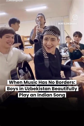 Uzbekistan boys play an Indian song