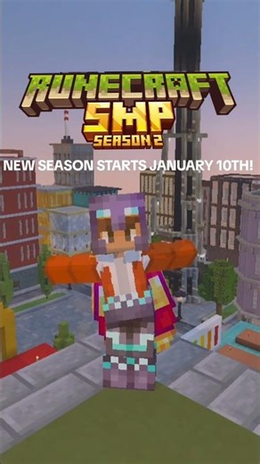 RuneCraft Season 2 Incoming 💃 Jan 10 #Minecraft #Shorts