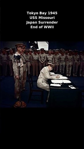 Japan Surrenders on USS Missouri 1945