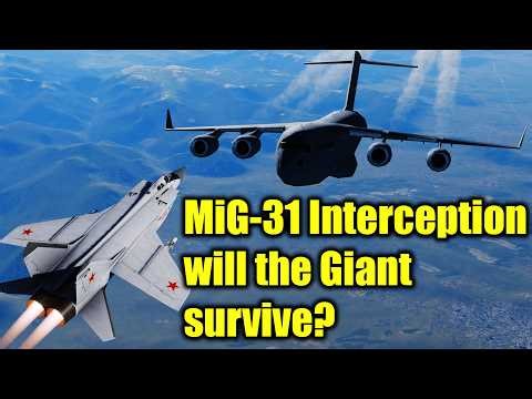 MiG-31 Intercepts C-17A | Can the Giant Survive?