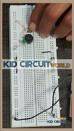 One Button → LED + Buzzer 🔴🎵 | Easy Breadboard Circuit | Kid Circuit World